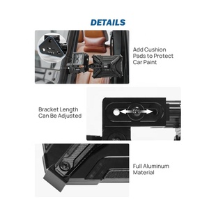 Espejos de aluminio CNC para Wrangler, puertas apagadas o encendidas con montaje de foco integrado, compatible con Wrangler TJ JK y <span class=keywords><strong>Unlimited</strong></span> - Product Image 4