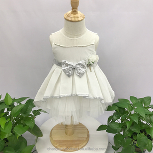 Vêtements d'été pour petite fille, tenue d'anniversaire, col en tulle, robes de noël pour petites filles de 1 an - Product Image 3