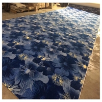Tapis Axminster bleu moderne de luxe, ignifuge, pour couloir, bureau, chambre, maison, tapis en rouleau, fabriqué à la machine