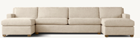 Grand ensemble de mobilier d'intérieur canapé modulaire sectionnel personnalisable à cadre intérieur en bois massif