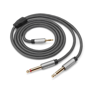 3.5mm To Dual 6.35mm Audio <b>Cable</b> Male To Male Braided Oxygen Free Copper Gold Plated For Phone Piano Computer To Speaker Amp - Product Image 4