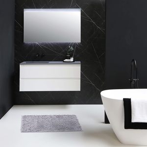 Ensemble de tapis de bain en microfibre chenille de luxe, 3 pièces, fabriqué à la machine, doux, moelleux, antidérapant, super absorbant, écologique, motif géométrique - Product Image 2