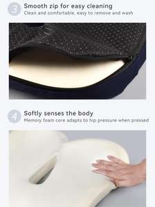 <span class=keywords><strong>Coussin</strong></span> <span class=keywords><strong>de</strong></span> siège en mousse à mémoire <span class=keywords><strong>de</strong></span> forme Chaise <span class=keywords><strong>de</strong></span> bureau Siège arrière Coccyx orthopédique <span class=keywords><strong>pour</strong></span> les maux <span class=keywords><strong>de</strong></span> <span class=keywords><strong>dos</strong></span> - Product Image 5