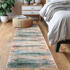 Tapis <span class=keywords><strong>de</strong></span> couloir moderne en polyester, lavable, motif abstrait bohème, antidérapant, imitation cachemire, vintage, pour cuisine, entrée, buanderie - Product Image 3
