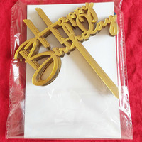 Heißer Verkauf 10 teile/beutel Acryl alles Gute zum Geburtstag Kuchen Topper Cupcake Topper Abschluss feier Geburtstags feier Kuchen Dekorationen Lieferungen