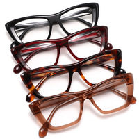 FEROCE Rectangular Cat Eye Acetate Gafas Marco Óptico Venta al por mayor Nuevas gafas Diseño Marcos