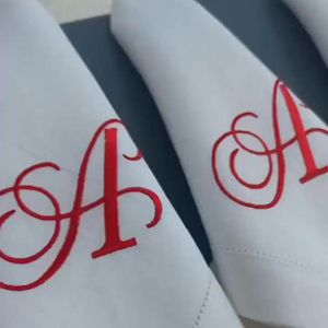 ผ้าเช็ดปากปักลายโบฮีเมียนทำมือ ผ้าปูโต๊ะผ้าลินิน ผ้าเช็ดปากผ้าฝ้ายนำกลับมาใช้ใหม่ได้สำหรับงานแต่งงาน สไตล์เรียบง่ายสำหรับใช้บนเครื่องบิน - Product Image 3