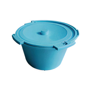 Blue Commode Bucket with Lid Plastic Toilet Container for Steel Commode Chair Bedside Replacement Waste Bucket - Product Image 1