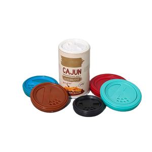 Ramah lingkungan karton bulat bubuk Kraft kertas garam bumbu Shaker tabung dengan Rolled ayak untuk bumbu longgar kemasan bubuk - Product Image 5