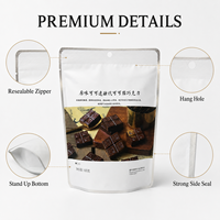 Sachets d'emballage personnalisés pour bonbons avec fenêtre et fermeture éclair refermable, sacs alimentaires imprimés pour les friandises et les collations d'Halloween