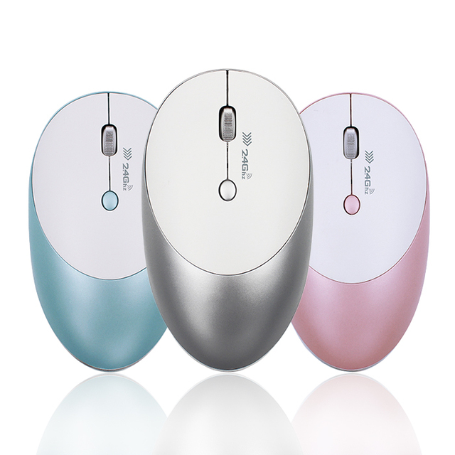 2.4G Slim Rechargeable Wireless Optical Mouse Mute Click for PC Laptop
