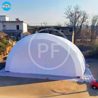 Grande couverture de scène gonflable abri Disco Tunnel gonflable tente demi-dôme Luna fête de mariage gonflable Lgloo tente pour location