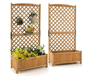 Vasi da giardino <span class=keywords><strong>fioriere</strong></span> da esterno di grandi dimensioni <span class=keywords><strong>in</strong></span> <span class=keywords><strong>legno</strong></span> <span class=keywords><strong>con</strong></span> <span class=keywords><strong>traliccio</strong></span> a <span class=keywords><strong>traliccio</strong></span> per piante rampicanti - Product Image 1