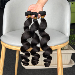 Loose <b>Wave</b> 100% Virgin Human Hair Bundles Machine Double Weft Hair Weaving Extensions Minimal Shedding Straight <b>Body</b> <b>Wave</b> - Product Image 4