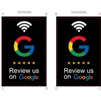 Cartes de visite à puce NFC avec code QR pour réseaux sociaux (Facebook, TikTok) et avis Google
