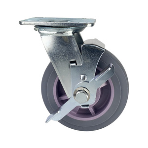 Colson 6 Zoll schwere graue TPR rotierende drehbare Trolley Caster Cast Räder - Product Image 3