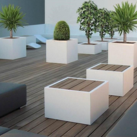 Jardinières décoratives en métal de grande taille, pots à fleurs d'extérieur, pots pour arbres, pots pour salon, prix abordable