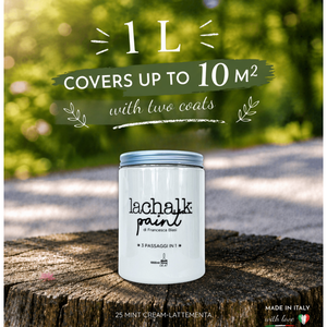 25 MINT CREAM 1lt LaChalk the evolution of <b>chalk</b> paint Where <b>chalk</b> meets resin: Hybrid <b>Chalk</b> Resin Paint made in Italy - Product Image 2