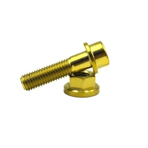 Vis à tête hexagonale filetée en laiton avec rondelle et écrou à ressort M6, finition brute, fixation personnalisée, filetage grossier, grade GR5 - Product Image 5