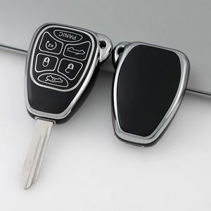Étui de protection souple en TPU de qualité supérieure pour clé de voiture <span class=keywords><strong>Chrysler</strong></span> 300C YPSILON DODGE HORNET JEEP, avec porte-clés et accessoires - Product Image 1