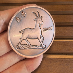 Moneda Conmemorativa <span class=keywords><strong>del</strong></span> <span class=keywords><strong>Año</strong></span> de la Oveja <span class=keywords><strong>del</strong></span> Zodíaco <span class=keywords><strong>Chino</strong></span> 2027, Medalla de Cobre Antigua 3D de Doble Cara, Regalo Coleccionable <span class=keywords><strong>del</strong></span> <span class=keywords><strong>Año</strong></span> <span class=keywords><strong>del</strong></span> Cabra con Soporte - Product Image 3
