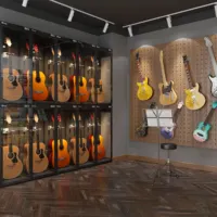 Naoxsun caixa de aço de rolamento frio, com exibição de umidade e guitarra, com caixa seca, controle de armazenamento e exibição de violão 2022