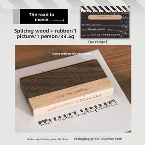 6 видов стилей деревянные журналы с принтом в стиле ретро, кетчуп, девушка, штамп между фрагментами, выгравированный коллаж - Product Image 5