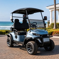 Chariot de golf électrique Apron Service Zone 2, 4 ou 6 places, Moteur AC 72V 7.5KW, Batterie au lithium, pour équipe de rampe, avec plateau de chargement pour pylon