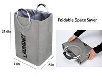 Grand panier à linge pliable en tissu de coton et sac fourre-tout, logo personnalisé, écologique, pour usage domestique