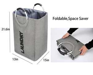 <b>Large</b> <b>Laundry</b> Basket Collapsible Fabric <b>Laundry</b> Hamper, Foldable Clothes <b>Bag</b>, Folding Washing Bin - Product Image 5
