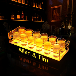 RICHSHINING-Porte-gobelet à balles en cristal créatif LED, étagère à cocktail en acrylique, présentoir pour décorations de fête KTV - Product Image 5