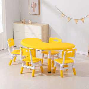 Ensemble table et chaise modernes réglables en hauteur pour enfants, sièges de bureau pour tout-petits, idéal pour l'école, la maternelle, la chambre et l'atelier - Product Image 5