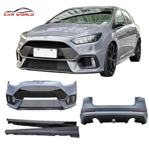 Kit carrosserie pour <span class=keywords><strong>Ford</strong></span> Focus RS Hatchback 2016-2018, nouveau pare-chocs avant et arrière et jupes latérales en plastique sans couleur - Product Image 6