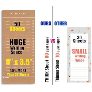 Tùy chỉnh tự dính nam châm Lưu ý <span class=keywords><strong>pad</strong></span> trống kế hoạch và trang trí tủ lạnh nam châm để viết tin nhắn Memo Pads - Product Image 4