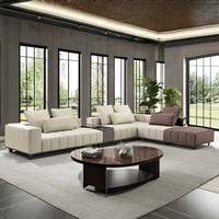 Leichte Luxus minimalist ische modulare Schnitts ofa Wohnzimmer möbel große Wohnung Hotel möbel Interieur VIP italienische Sofas