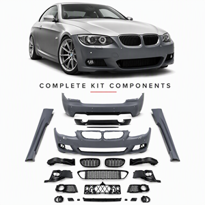 Kit carrosserie M Sport pour <span class=keywords><strong>BMW</strong></span> Série 3 E92 E93 2005-2012, mise à niveau MT, modification de voiture, pare-chocs avant M Tech, pare-chocs arrière, kit carrosserie. - Product Image 4