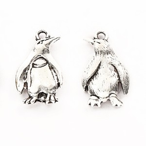Breloque pingouin à long bec en alliage de zinc, oiseau en position debout, pour épingles de <span class=keywords><strong>foulard</strong></span> d'hiver - Product Image 3