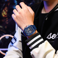 Reloj de Pulsera de Cuarzo de Lujo para Hombre CURREN 8442, Resistente al Agua con Correa de Silicona y Esfera Cuadrada, Deportivo con Fecha, Reloj Masculino