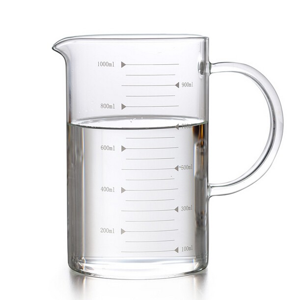 125ml 250ml 350ml 500ml 1000ml Laboratory Glassware Heat Resistant Glass Measuring Cup Borosilicate Glass Beaker