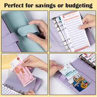 Offre Spéciale : Carnet à 6 Anneaux Couleurs Macaron en Cuir PU, Couverture Rigide avec Fermeture Magnétique, Format A6, 100 Feuilles à Reliure Amovible