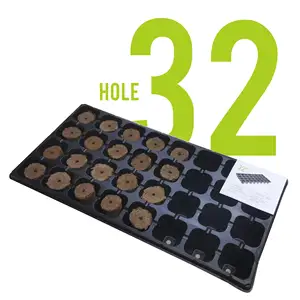 Plastic 32 Cell Hole Plant Nursery Tray Seed Propagation Tray Black Custom OEM Item Time Packaging Color Feature Material Origin