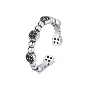 2023 New Arrival trong kho thấp moq nhanh chóng vận chuyển cổ điển bán buôn tối giản S925 Sterling Silver bạc phụ nữ nhẫn đồ trang sức thời trang