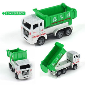 รถบรรทุกของเล่นแบบดึงกลับ ทำจากโลหะผสม รถบรรทุกขยะแบบมีแรงเสียดทาน รถบรรทุกจำลองแบบหล่อขึ้นรูป ของเล่นเด็กผู้ชาย - Product Image 4