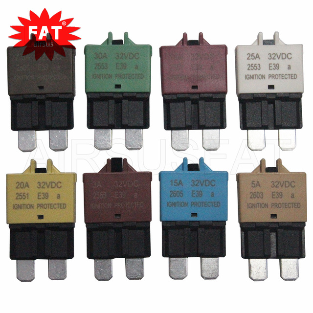 8pcs Automotive Low Profile ATC ATO Fuse Car Resettable Standard Fuses Blade Circuit Breaker for Boat Truck SUV Motorcycle