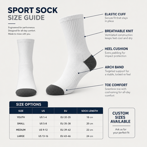 Chaussettes de sport antidérapantes personnalisées pour hommes, chaussettes de compression pour le cyclisme, le basketball, la course à pied, en coton de qualité supérieure, unisexes - Product Image 2