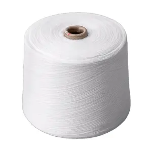 China Production Plant Mother Yarn Turkey Weitex Microfiber Socks White Spun Ring Knitting 20/3 40/2 30/1 100% Polyester Yarn