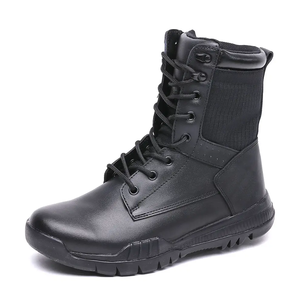 Top Sales Custom Free Design Cheapest Summer Custom China Made Black Color Boots for Mens Low MOQ