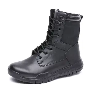 Top Des Ventes Personnalisé Livraison Conception Moins Cher D'été Personnalisé Chine Fait Noir Couleur Bottes pour Hommes Faible QUANTITÉ MINIMALE DE COMMANDE