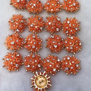 Botón de perlas y diamantes de imitación de plástico, flor colorida de resina, novedad de <span class=keywords><strong>2022</strong></span> - Product Image 3