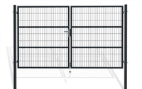 Portail de jardin à double battant en treillis certifié CE, faible entretien, anti-corrosion, pour ferme et villa